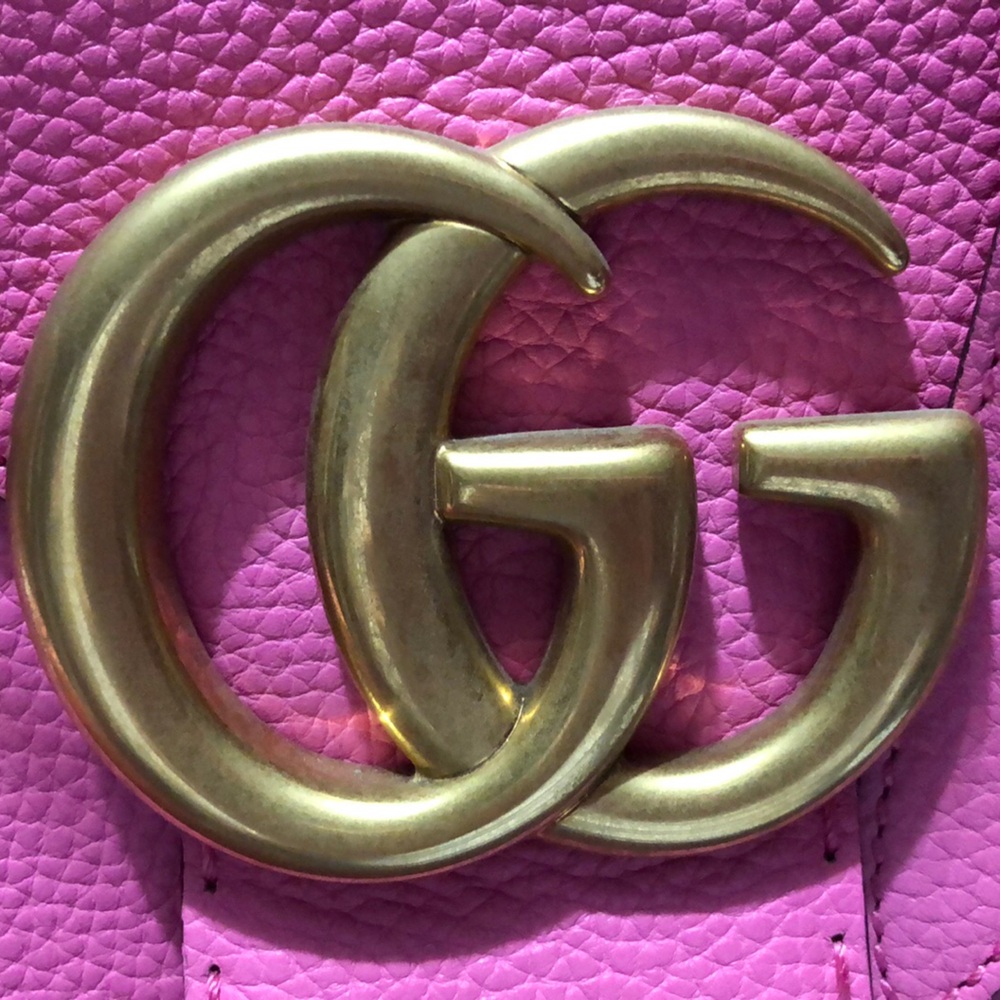 LIKE NEW Authentic GUCCI Bubblegum Pink Marmont Crossbody Bag - Picture 11 of 12